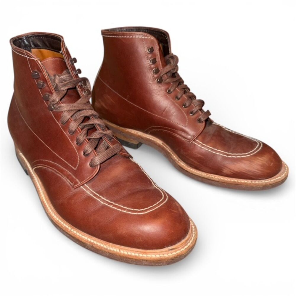 Alden 405 Mocc Toe Boot Brown Workboot Leather Mens US 12 B/D